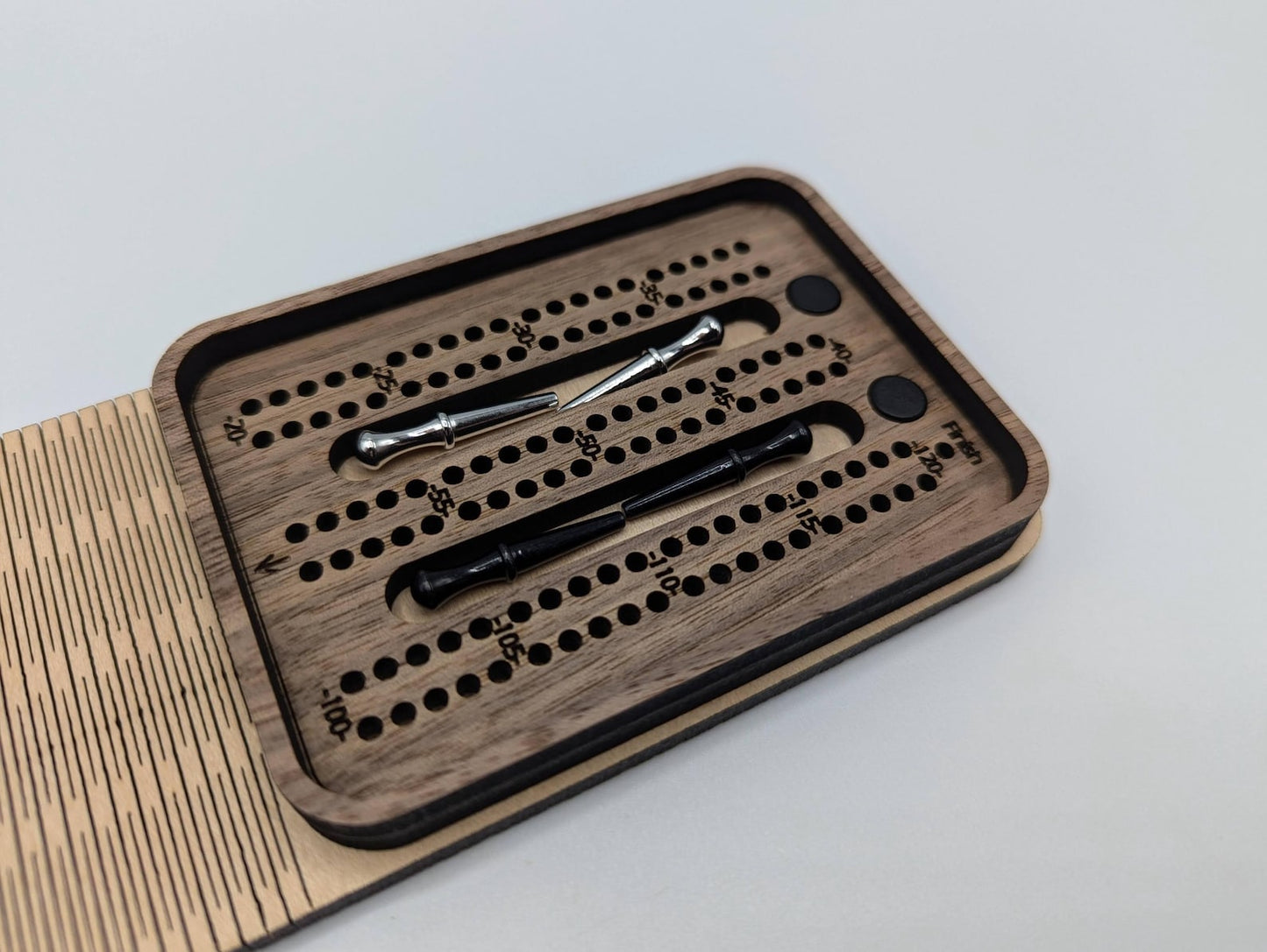 Mountain Themed Travel Cribbage Board