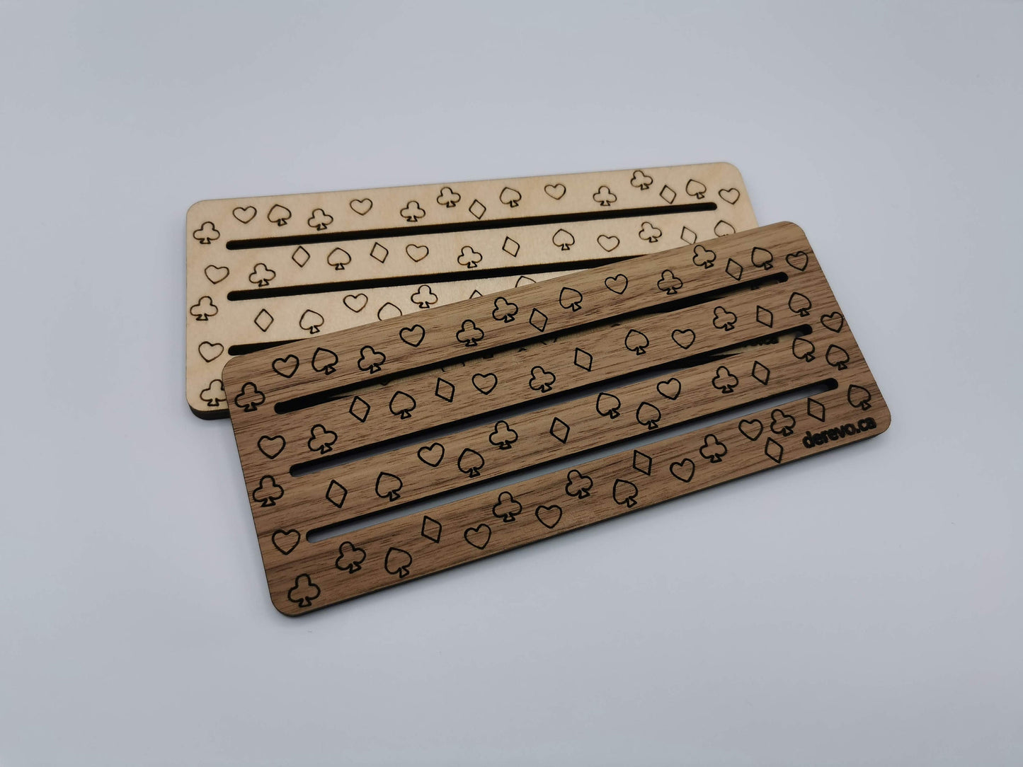 Wood playing card holder - Great for all kinds of card and board games! Slim, great for travel!