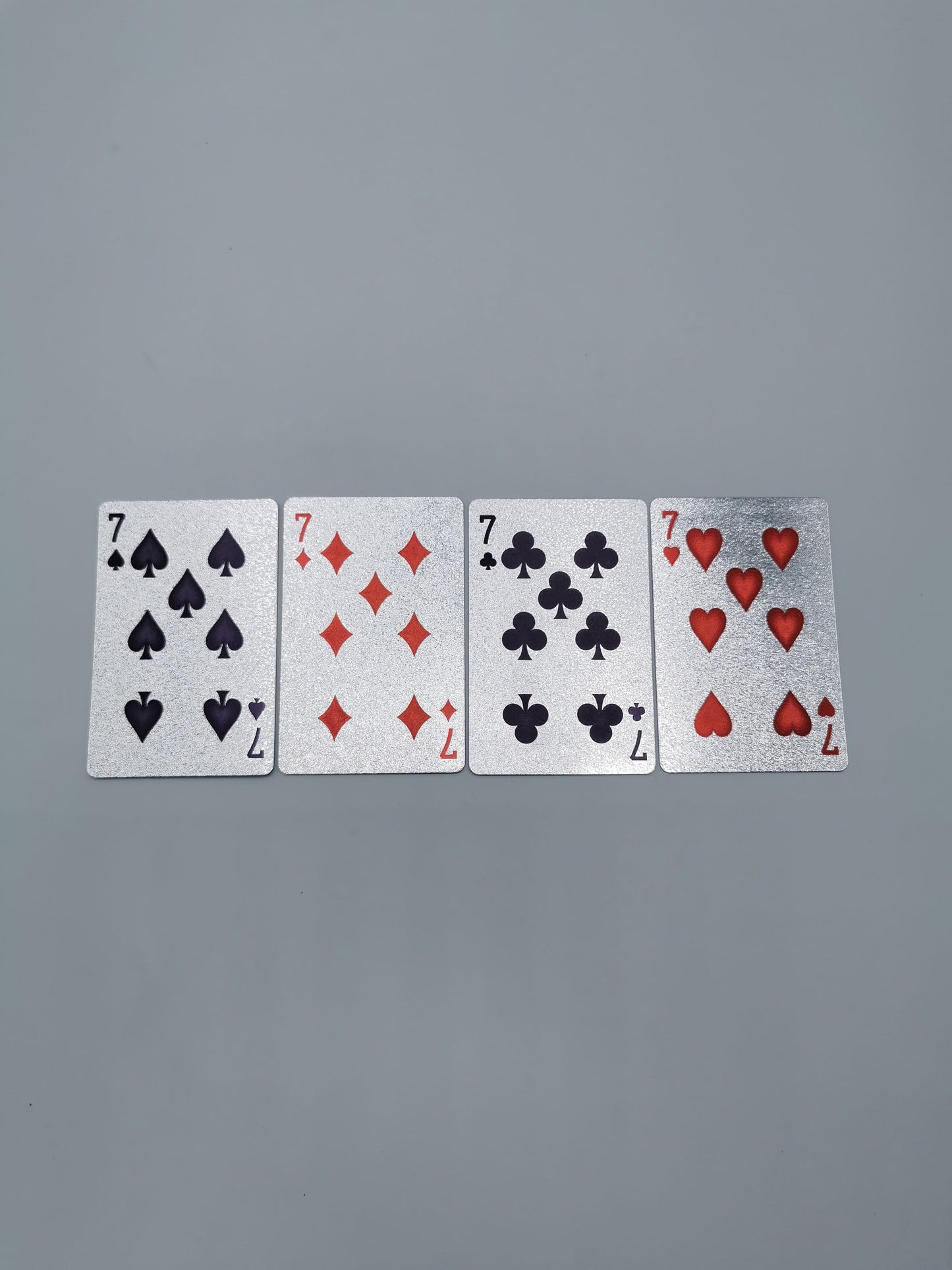 Luxury Silver Playing Cards - Embossed Waterproof Plastic Playing Card Deck