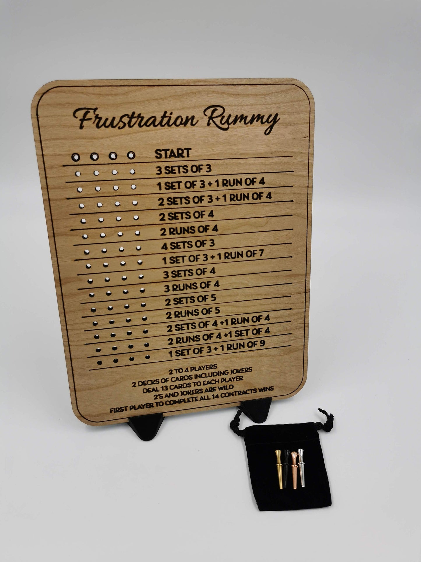 Travel sized Frustration Rummy Board Game
