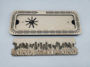 Wheat Engraved Cribbage Board — Three Track