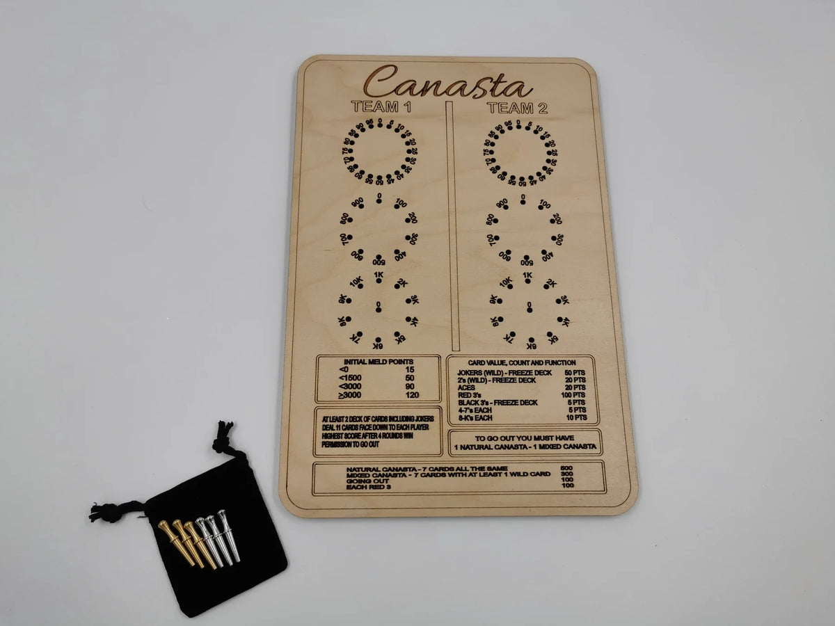 Canasta wooden board by Derevo