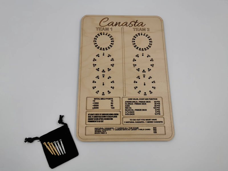 Canasta wooden board by Derevo