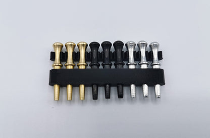 9 PC - Metal Cribbage Pegs With Custom Holder