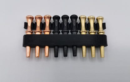 9 PC - Metal Cribbage Pegs With Custom Holder