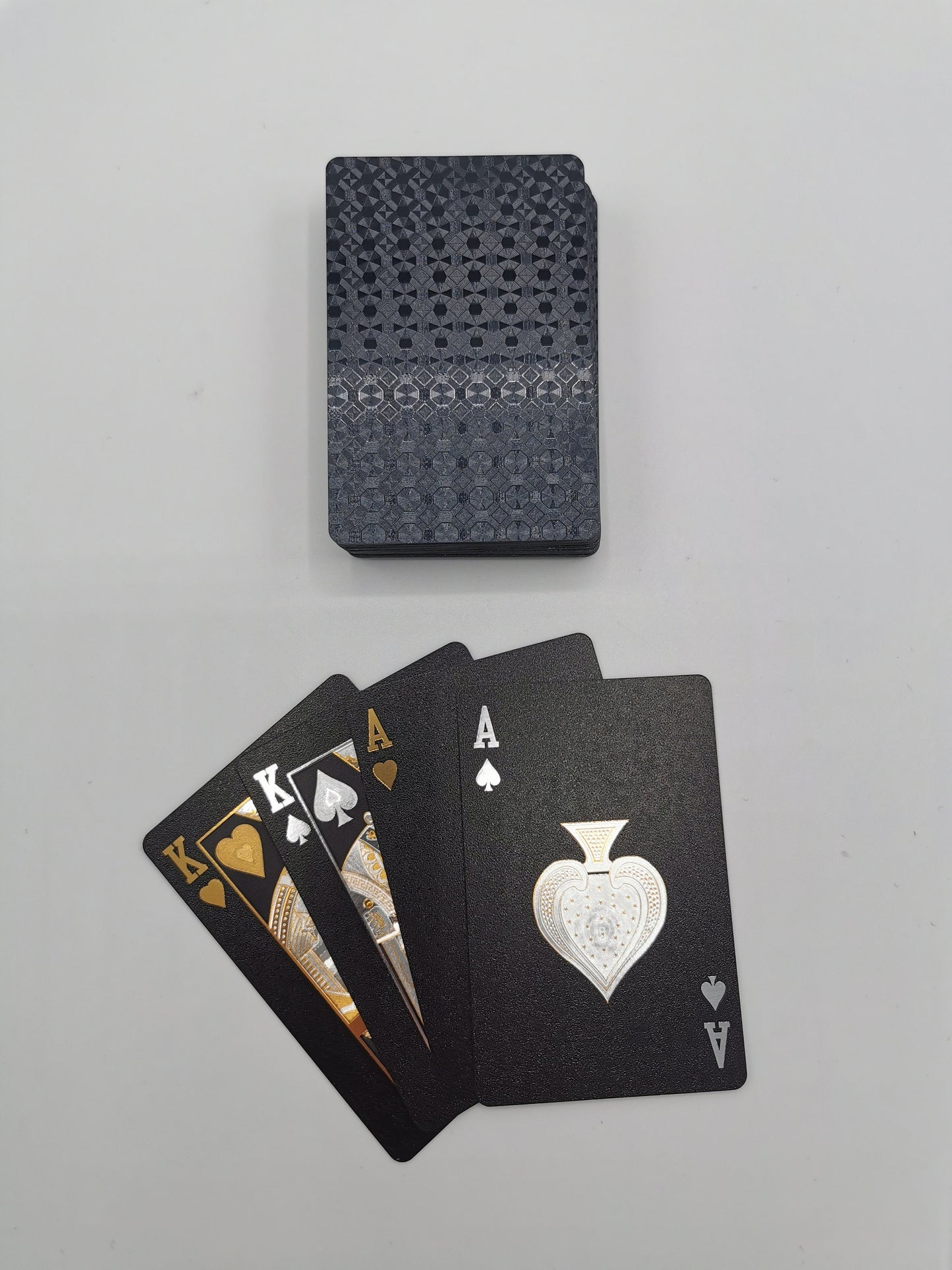 Luxury black Playing Cards - Waterproof Gold and Silver Embossed