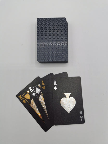 Luxury black Playing Cards - Waterproof Gold and Silver Embossed
