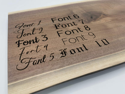 Live edge Canadian Black Walnut Charcuterie Board - Optional engraving available!