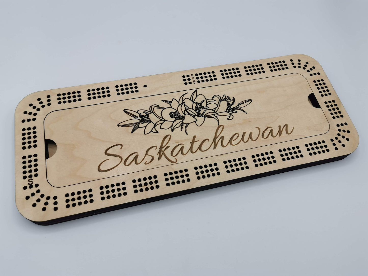 Saskatchewan Cribbage Board - 3 track