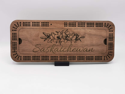 Saskatchewan Cribbage Board - 3 track