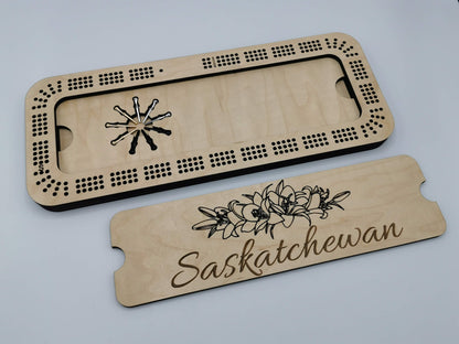 Saskatchewan Cribbage Board - 3 track