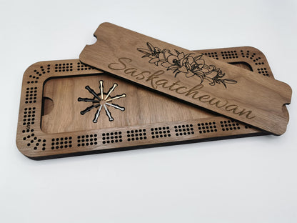 Saskatchewan Cribbage Board - 3 track