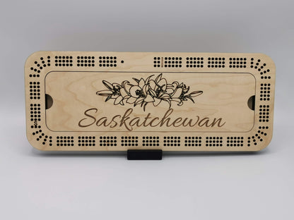 Saskatchewan Cribbage Board - 3 track