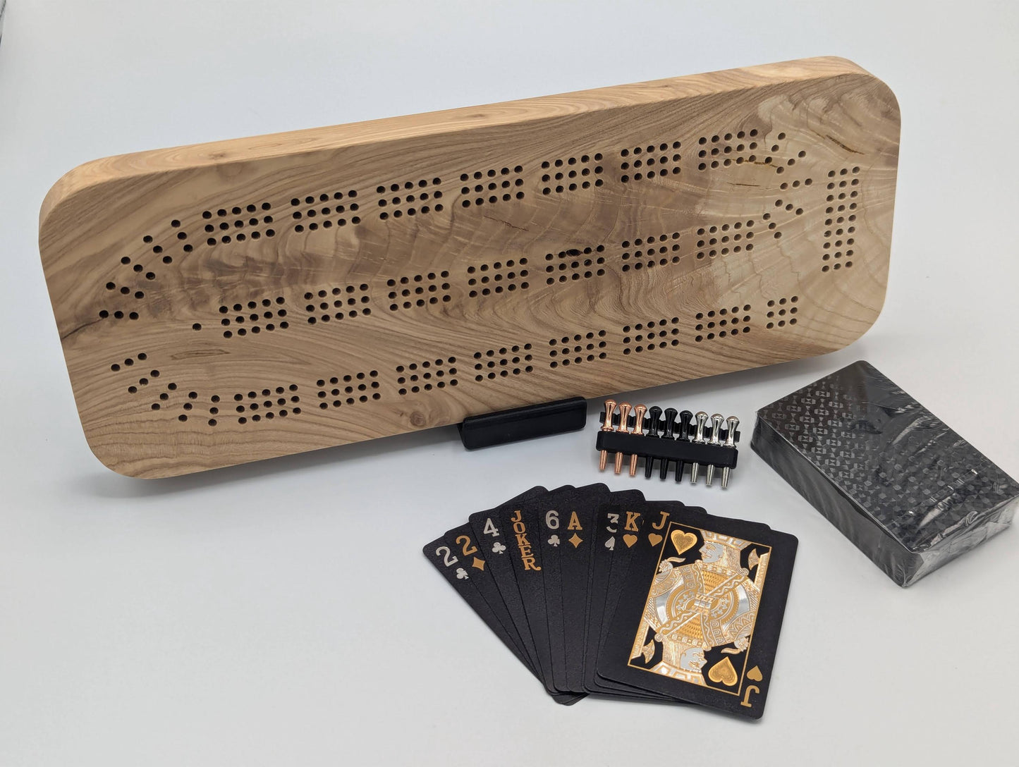 January 2025 60% off! - Natural - Solid wood cribbage board