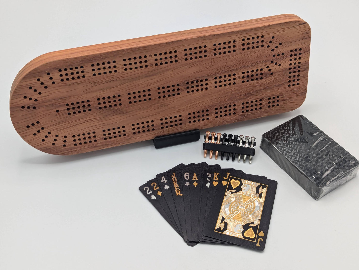 January 2025 60% off! - Light Cherry - Solid wood cribbage board
