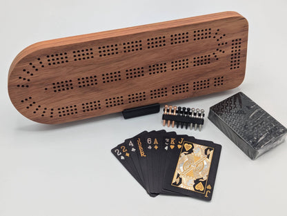 January 2025 60% off! - Light Cherry - Solid wood cribbage board